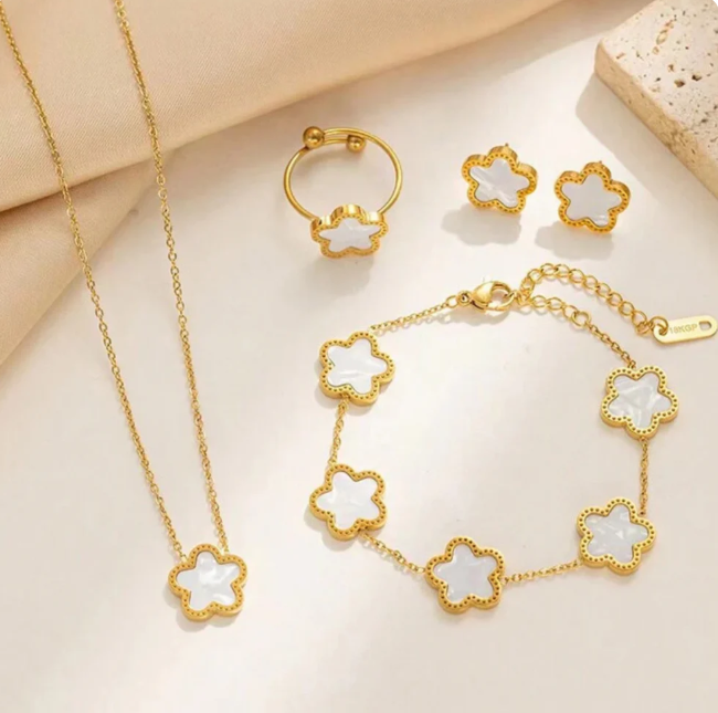 Set di Gioielli Fiore di Perla