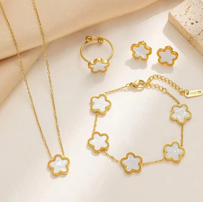 Set di Gioielli Fiore di Perla